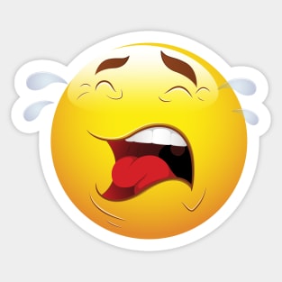 Crying Smiley Face Emoticon Sticker